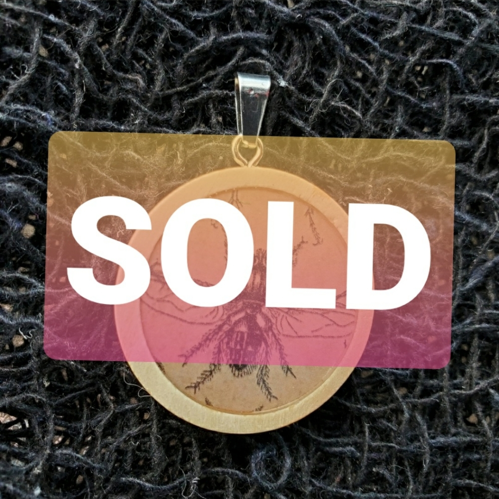 Handmade Wooden Insect Pendant